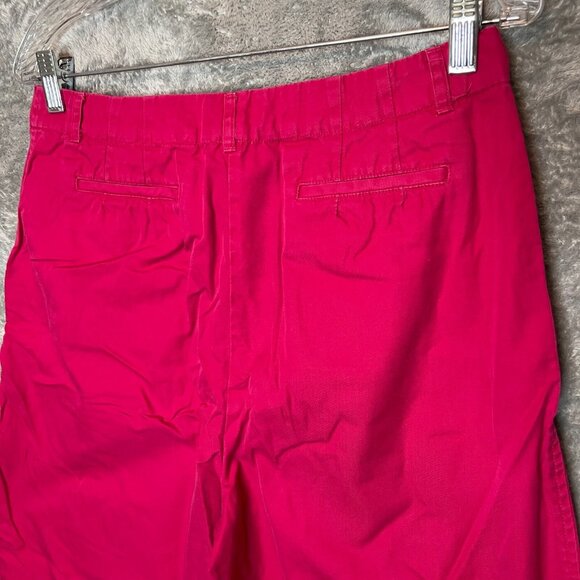 Vtg Talbots Women Old Money Classic Flat Front High Rise Crop Chino Pant 10 Pink - Picture 4 of 12